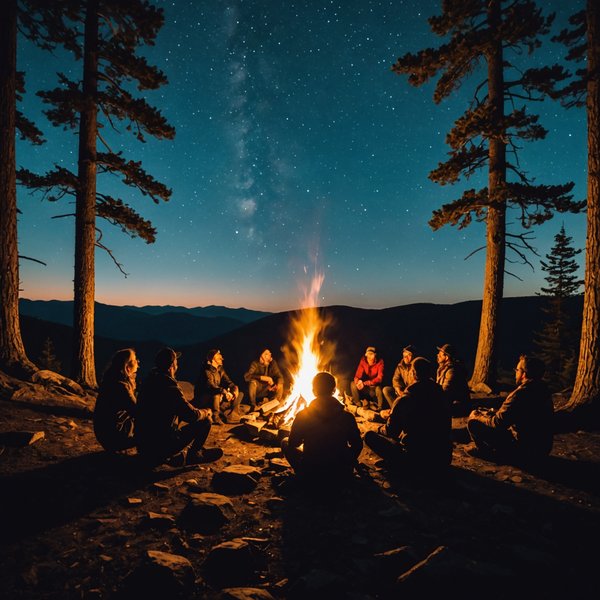 Comment organiser une randonnée nocturne avec des contes autour d'un feu de camp?