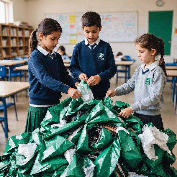 Quelles sont les stratégies pour promouvoir le recyclage des vêtements dans les écoles ?